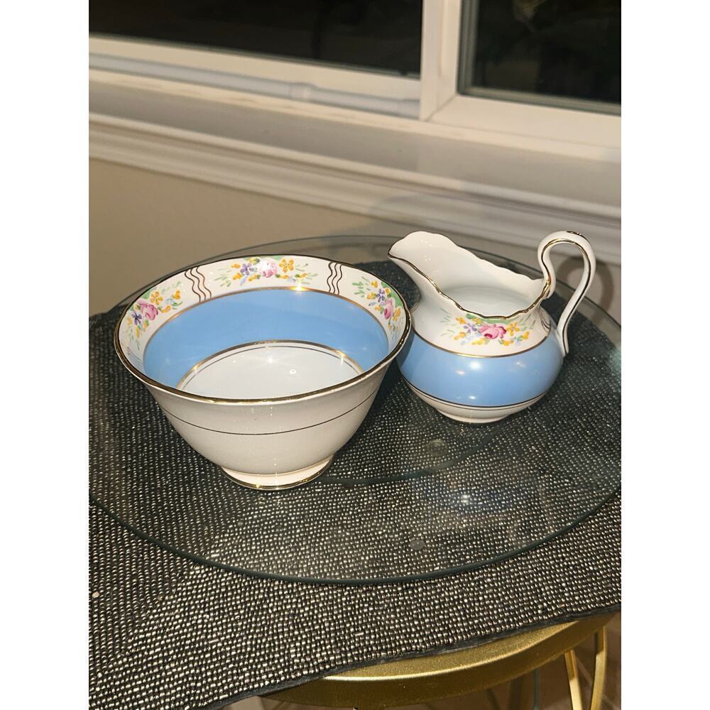 Vintage New Chelsea Staffs Bone China Bowl & Creamer Set – Made in England